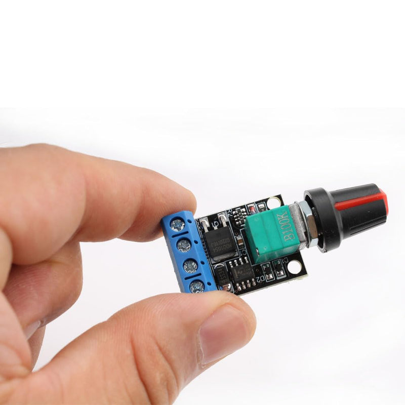 [Australia - AusPower] - VISSQH 6 pieces PWM motor speed controller, 5 V 12 V 10 A motor speed controller module mini DC motor PWM speed controller with switch function 