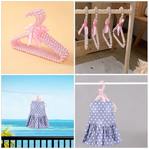 Baby Hangers Kids Hangers 5pcs Pearl Beads Clothes Hangers Beaded Clothes Hangers Dress Pants Hanger Closet Coat Hangers for Kids Pet Dogs Baby Hangers Kids Hangers
