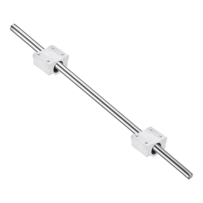 [Australia - AusPower] - uxcell 2PCS SCS10UU Linear Motion Ball Bearing Slide Bushing Aluminum 35mm Long Linear Roller Bearing Slide Block for 10mm Round Shaft Rod in 3D Printer, CNC Machine, Silver Tone 