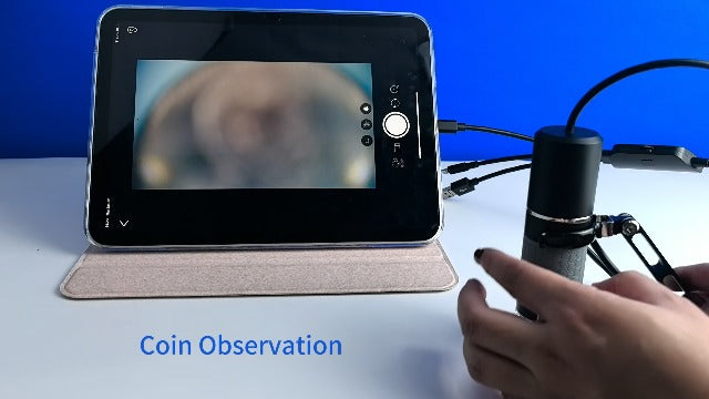 1080P Handheld Digital Microscope, Portable USB Microscope with 50-1000X Magnification and Adjustable Stand, Compatible with iPhone, Android, Mac and Windows PCs