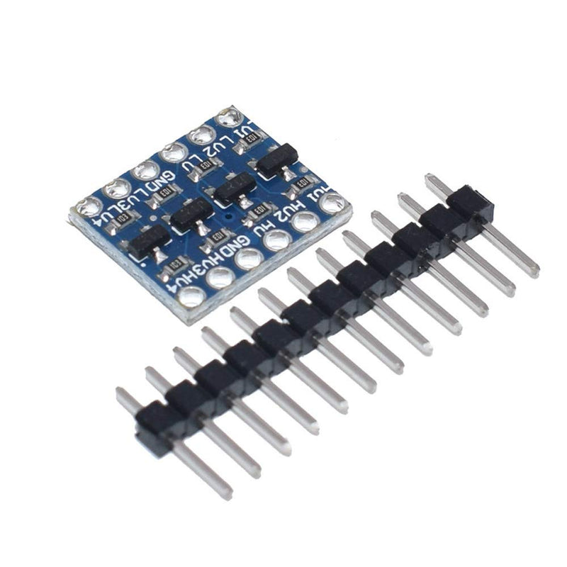 [Australia - AusPower] - Youmile 3.3 V to 5 V 4 Channels IIC I2C Logic Level Converter Bi-Directional Shifter Module for Arduino/Raspberry Pi with Dupont Cable Pack of 10 