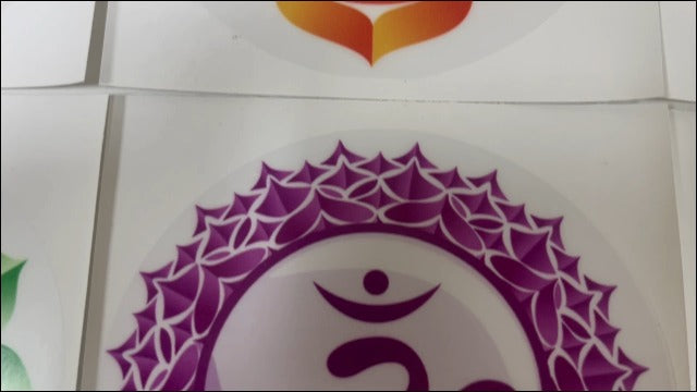 Maydahui Chakra Vinyl Wall Stickers (Set of 7 Pieces) Yoga Meditation Decal
