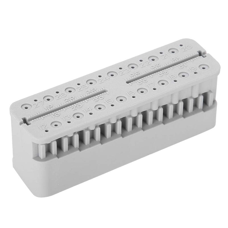 [Australia - AusPower] - Dental Endo Block Files Measuring Tools Endodontic Ruler Test Board, Professional Dental Measuring Instruments, Used in Measurement(grey) 