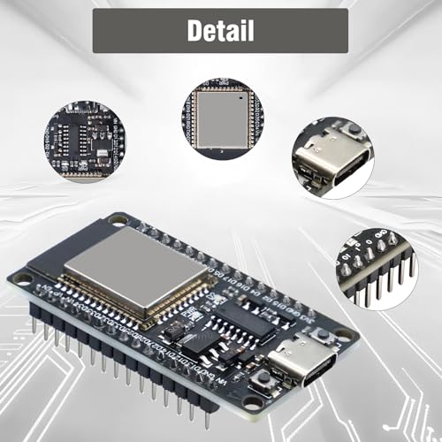 ESP32 NodeMCU Development Board for ESP32 USB-C Module, 2.4GHz WiFi+Bluetooth Dual-Core with CH340 Chip for Arduino (Pack of 2)