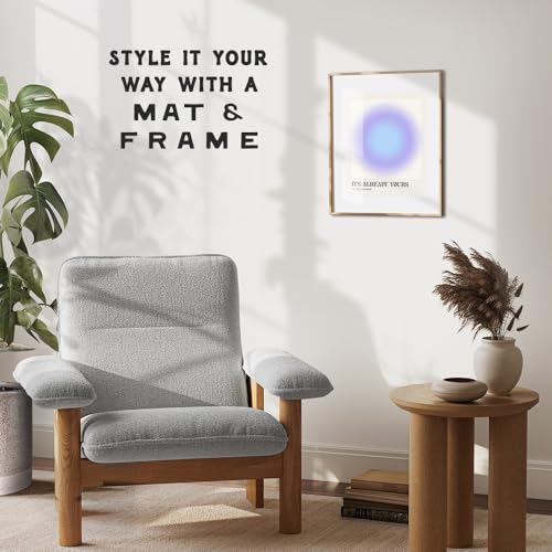 Inspirational Quotes for Women - Zen Wall Art - spiritual Decor - Motivational Gifts - Success Wall Art - Womens Office Decoration - Living room Artwork - Aesthetic Home Picture - Blue Aura Print