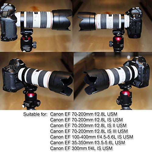 iShoot 78mm Tripod Mount Ring B(W) Lens Collar Support for Canon EF 70-200mm f/2.8L USM/is USM/is II USM/III USM, EF 100-400mm f/4.5-5.6L is USM, EF 35-350mm f/3.5-5.6L USM, EF 300mm f/4L is USM