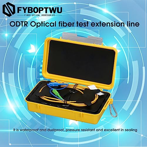 fyboptwu 500m OTDR launch cable box with SC/APC to SC/UPC fiber optic connectors