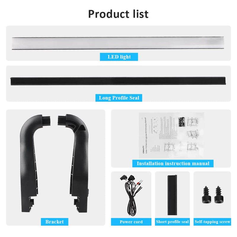 Official Creality Ender 3 LED Light Kit, 3D Printer LED Light Bar 24V 5W for Ender 3/Ender 3 Pro/Ender 3 V2/Ender 3 Neo/Ender 3 V2 Neo