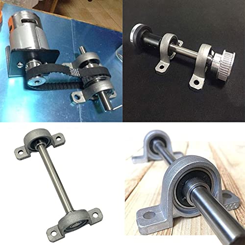 4Pcs KP002 Zinc Alloy Flange Mounted Pillow Block Bearings,Bore:15mm(0.59") 15mm (KP002)