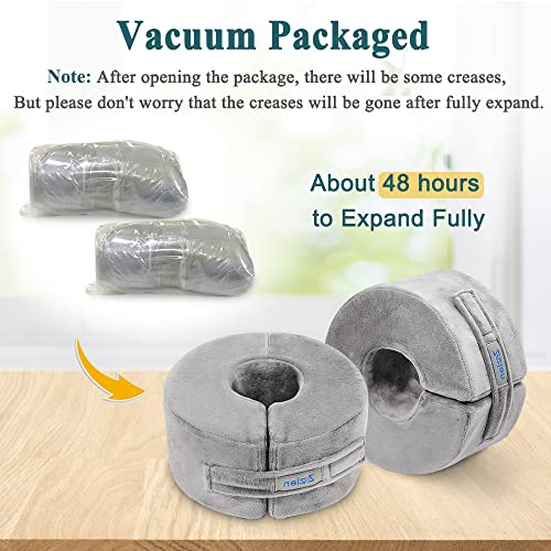Foot Support Pillows Ankle Foot Elevation Pillow Heel Protectors for Sleeping Ankle Wedge Protector Bed Sore Cushion Foot Rest Pillow Supports Leg Feet Ankle Cushion (Medium, 1 Pair) Medium