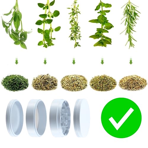 Ceramic Grinder/Crusher, Non-Stick Herb Mill 63mm White