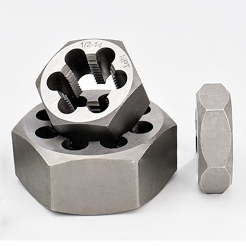 [Australia - AusPower] - 3/4" 18NPT Round Die Machine Thread Right Hand Tap Die Carbon Steel Manual Pipe Thread Kit Screw Thread Die Hex Pipe Template 3/4-14npt 1PCS 