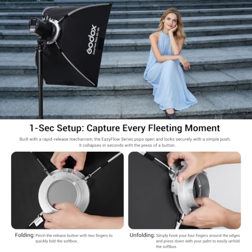 Godox EazyFlow Rect 45x60/17.7x23.6 Foldable Softbox EazyFlow Rect 45x60cm 17.7x23.6