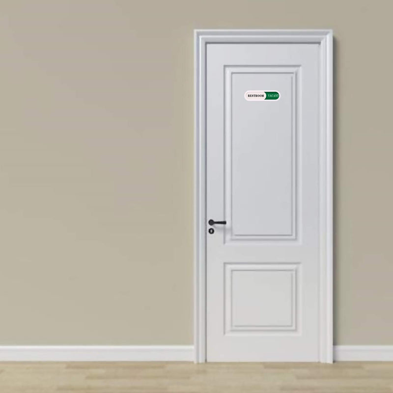 [Australia - AusPower] - Vacant Occupied Sign for Home Office Hotles Hospital Restroom,Slider Door sign (Tells Whether Room Vacant or Occupied), 6.69'' x 1.96'' White 