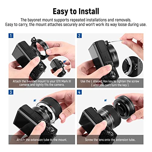 NEEWER Wide Angle Lens Compatible with Canon G7X Mark III Camera, 2 in 1 for G7X MARK III (Black)