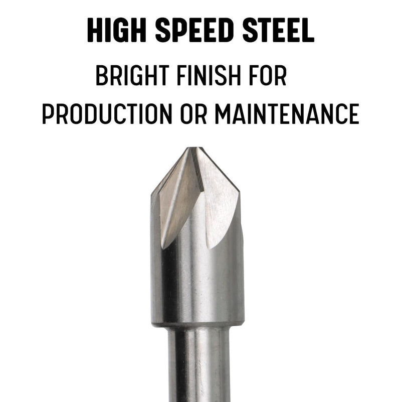 Drill America - DEWCHAT1-82 1"-82 High Speed Steel 6 Flute Chatterless Countersink, Dew Series