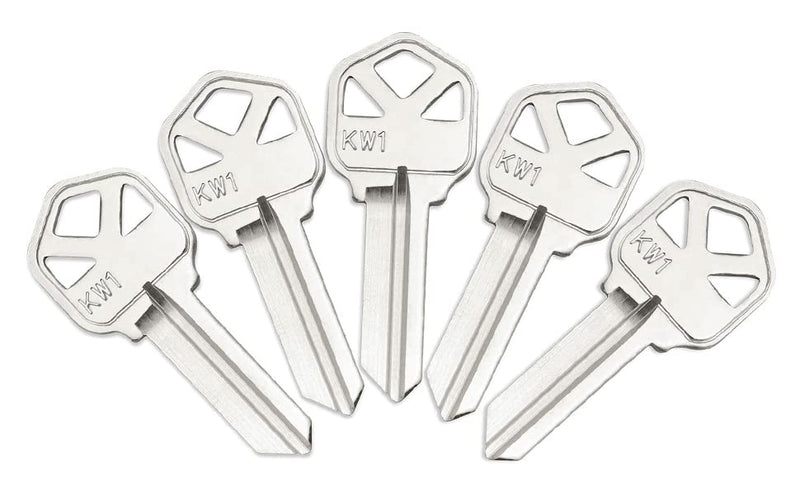 QWORK Blank Key Blanks, Pack of 100 Copper Structures Key Compatible with (KW1) Kwikset, KS1/KWI-1 Keyblank 100 Pack