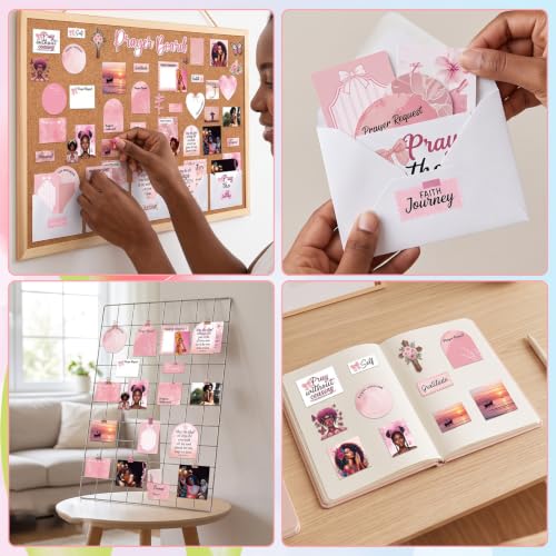 Rngmsi 163 Pcs Black Women Prayer Board Kit Christian Prayer Board Supplies
