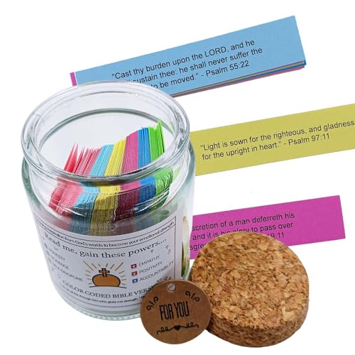 Bible Verses in a Jar Christian Religious Gifts for Women Mom Graduation Gift for Girls Catholic Bibles Study Supplies Accessories Prayer Jars Home Office Desk Décor Gratitude Present for Friends Sun Rise
