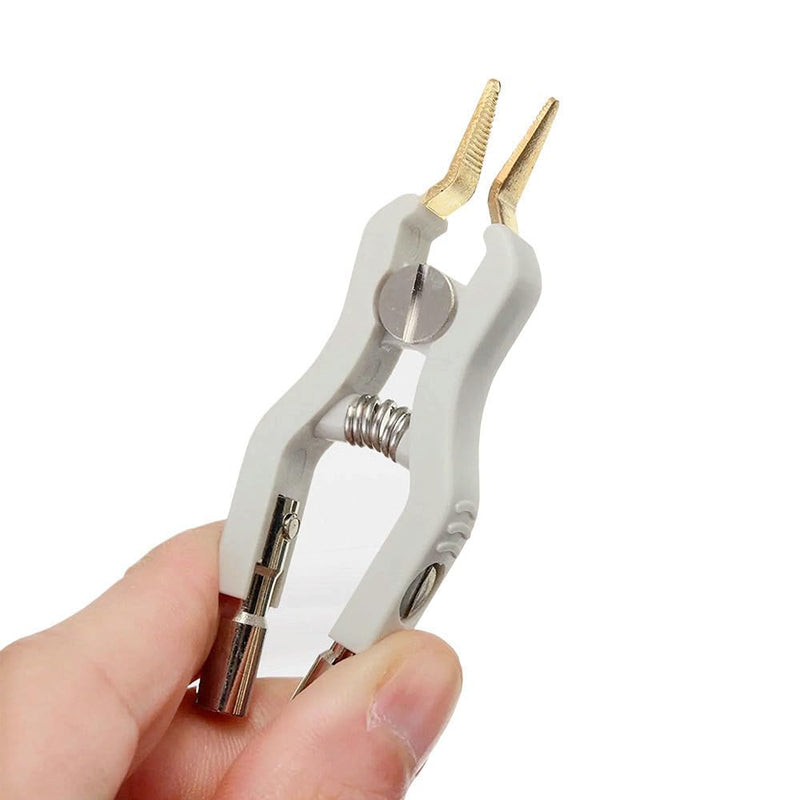 [Australia - AusPower] - 2PCS Copper LCR Kelvin Test Clip Bridge Test Clip Microresistivity Clip Test Clamp Testing Instrument Accessories 