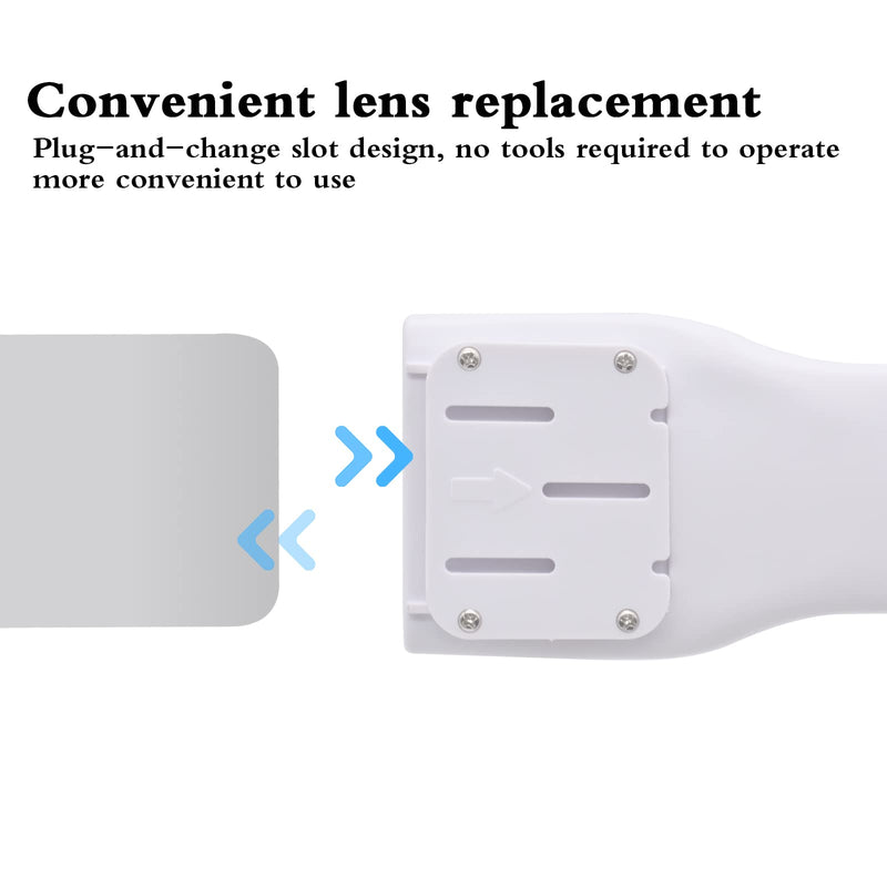 [Australia - AusPower] - 4 Pcs Dental Photography Mirrors,Fog Free Intraoral Photography Mirror, 2 Sided Intraoral Photo Reflector with Fan and Light,Automatic Defogging Stainless Steel Occlusal Mirror 