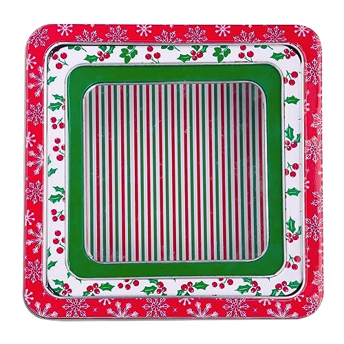 Steel Mill & Co. Square Tin Cookie Set of 3, Snowflake