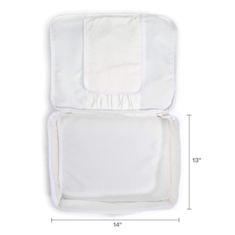 Dickies 14-Inch Painter's Work Bag, Stores Paint Trays, Rollers, and Brushes, Puncture-Resistant Liner, Durable White Canvas