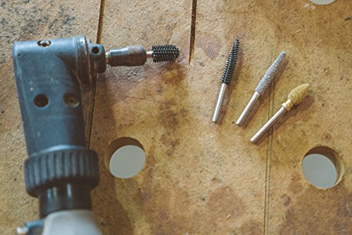 Kutzall Genuine Cylinder Milling Cutter, 1⁄8" Shank, Fine - Woodworking Attachment for Dremel, Foredom, DeWalt, Milwaukee. Abrasive Tungsten Carbide, 1⁄4" (6.3mm) Dia. X 1⁄2" (12.7mm) Length, C-14-EG Original - Fine