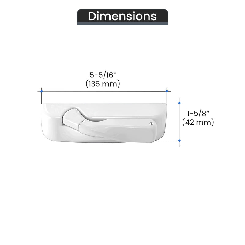 Truth EP27036 Encore Brite White, Right Hand Folding Handle and Cover 1.65 inches x 5.3 inches