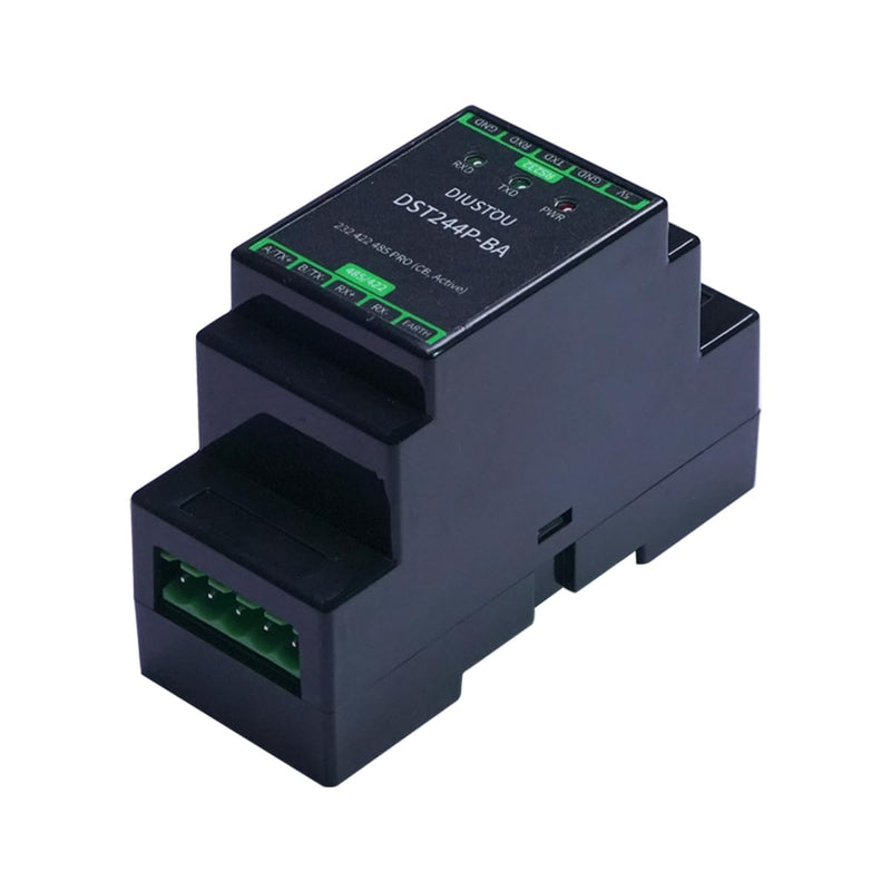 3-in-1 RS232 to RS485/RS422 Converter Module with Isolation Protection - Full-Duplex RS422 & Half-Duplex RS485 2Mbps Speed 5V Powered LED Indicators Rail-Mount for Industrial Communication