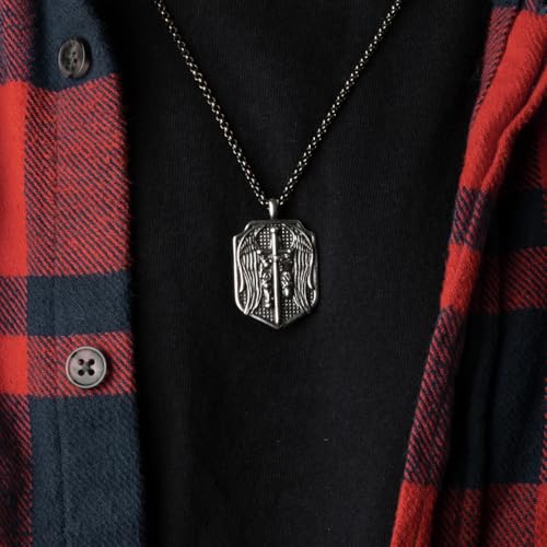 Hero Company Saint Michael the Archangel Pendant Necklace for Men