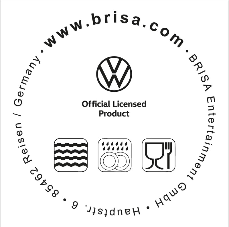 BRISA VW Collection - Beetle Bug Ceramic Espresso Cups, 4-Pack 6.5 cm (2.6 inches) Set of 4 (red, blue, green, yellow
