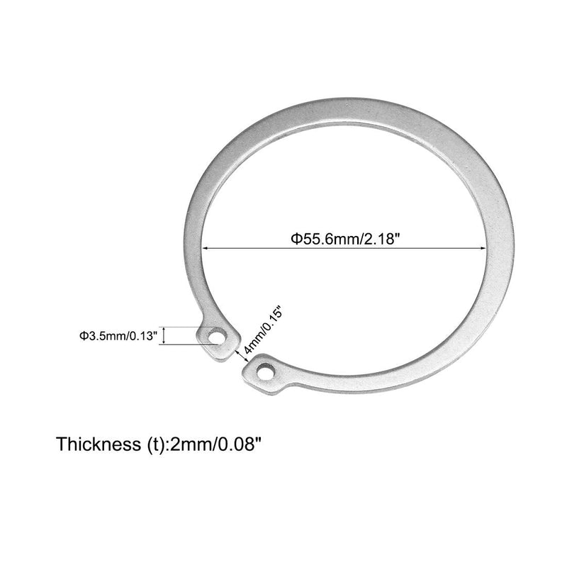 [Australia - AusPower] - uxcell 65mm External Circlips C-Clip Retaining Shaft Snap Rings 304 Stainless Steel 10pcs 