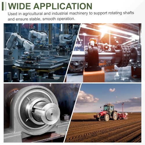 sourcing map 2Pcs KP004 Pillow Block Bearing 3/4" (20mm) Zinc Alloy Steel Self Alignment Mounted Flange Bearing, (ABEC5) KP004 (20mm Bore) 2