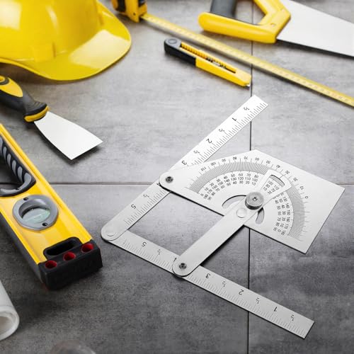 Copkim 2-pack metal protractors with 0–180 degree angle finder markings for woodworking