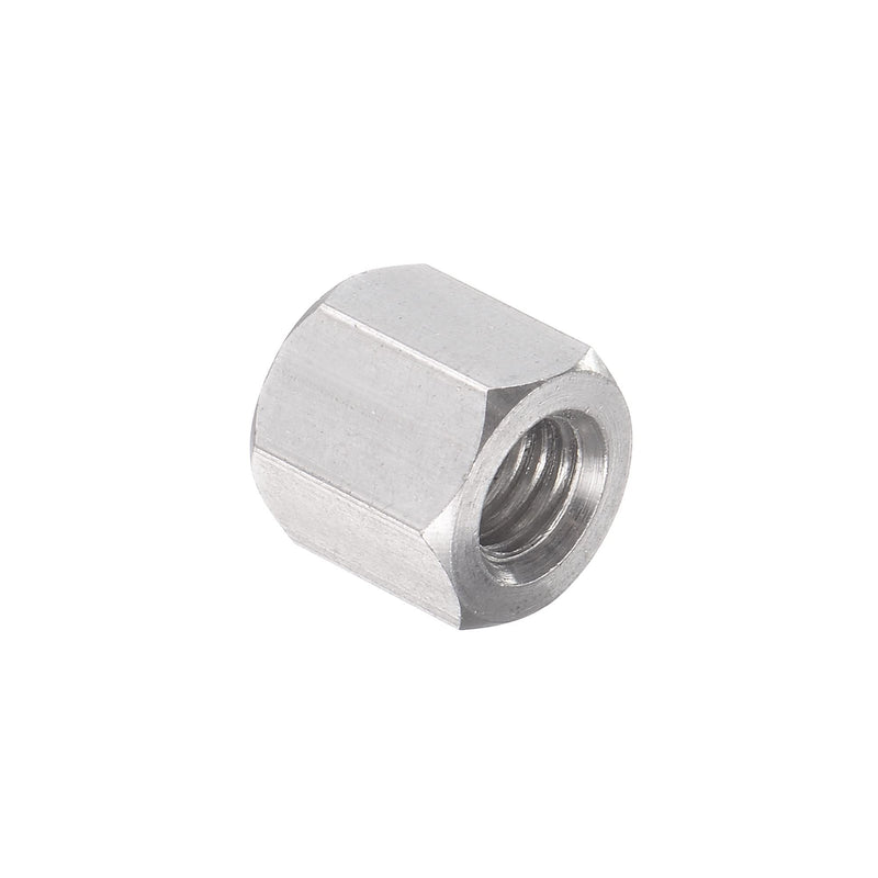 [Australia - AusPower] - uxcell M6 x 1.0-Pitch 20mm Length 304 Stainless Steel Metric Hex Coupling Nut, 10-Pack M6 x 20mm 