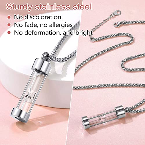 FindChic Cremation Necklace for Ashes Jewellery Keepsake Men Women Hourglass Urn Necklace