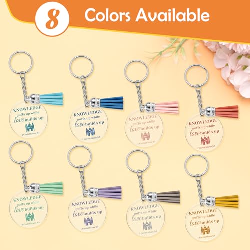 Ximalun 8 Pieces Bible Verse Keyring Christian Scripture Keyring Inspirational Religious Gifts for Women Men Christian Easter Christmas School Church Gifts