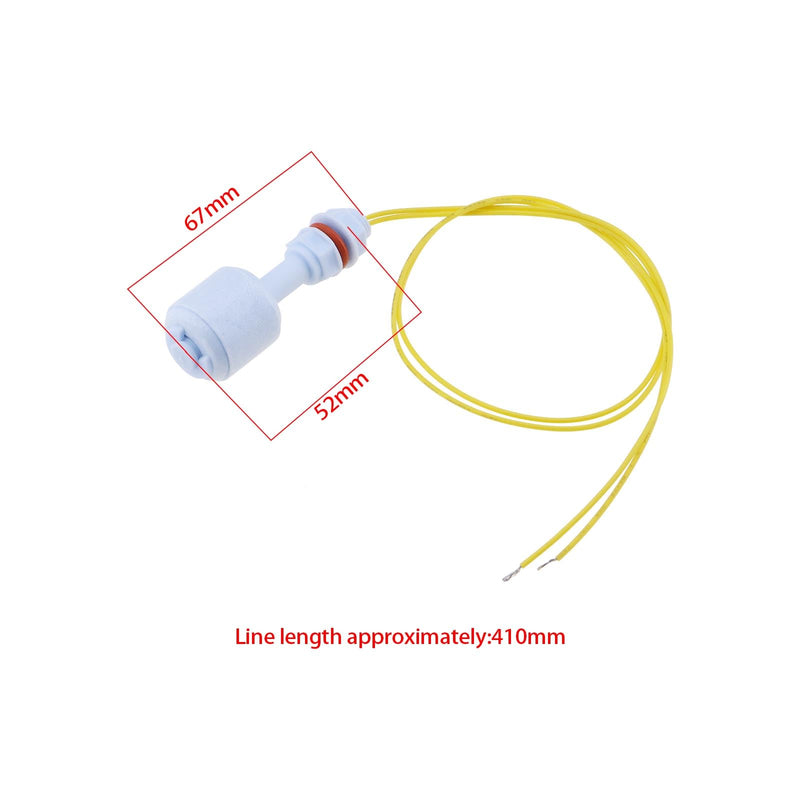 [Australia - AusPower] - 2pcs Liquid Level Sensor PP Float Switch Float Sensor Switch with Wire Plastic Small Float Switch for Water Dispensers Water Heaters Humidifiers 