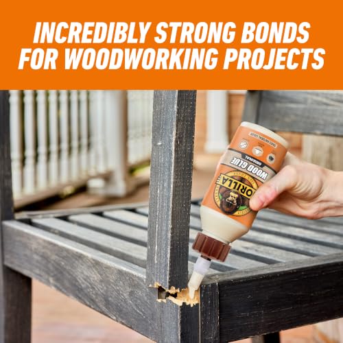 Gorilla Wood Glue Fast Clamp Water Resistant PVA, 8 oz bottle