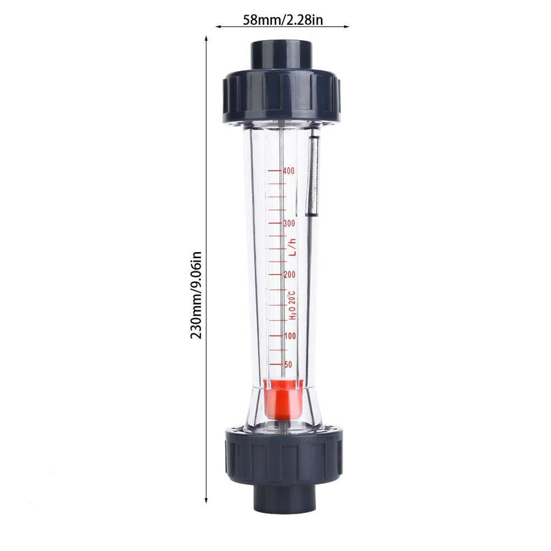 [Australia - AusPower] - Water Meter, ABS Plastic Tube Type Flowmeter 40-400L/H Water Meter 