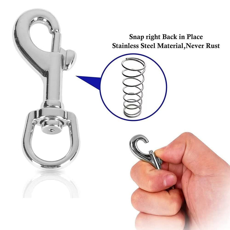 [Australia - AusPower] - Trigger Clips Clasp, 8Pcs 4Size Swivel Snap Hooks 360° Swivel Trigger Snap Hooks for Pet Buckle Carabiner Keyring Home Outdoor Camping Picnic Heavy Duty (Round) 