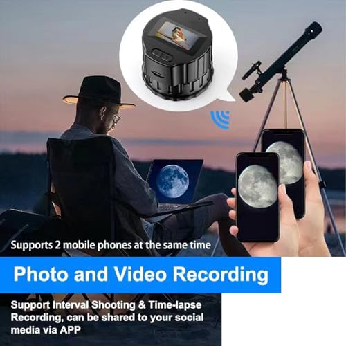 16MP Electronic Eyepiece Camera for 28mm to 48mm Telescopes, 1.5 inch Screen, Video Resolution, Link to with Viidure App