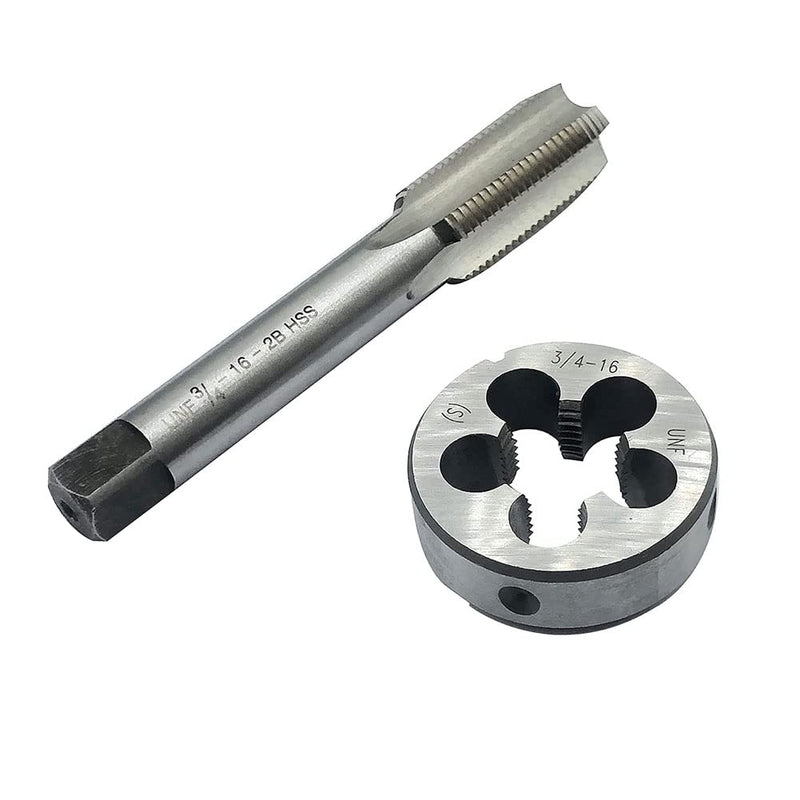[Australia - AusPower] - 3/4“-16 UNF Tap and Die Set, Machine Thread Tap and Round Thread Die Right Hand (3/4-16) 3/4-16 