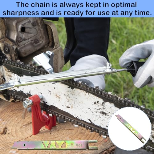 Depth Limiting Gauge for Chainsaws, Professional File Gauge for Chain Maintenance & Precision Increase, Compatible with 1/4 Inch, 3/8 Inch, .325 Inch Pitch Hardened Steel