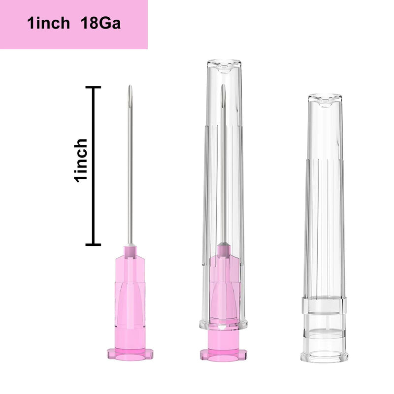 [Australia - AusPower] - 18 Gauge 1-Inch, with Individually Wrapped, 100 PCS Luer Lock Industrial Dispensing Accessories 18Ga 1in 