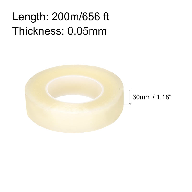 MECCANIXITY Removable Protective Film Tape, 1 1/5 Inch x 656 Ft Surface Protective Scratch Film Tape Roll for Furniture, Electrical Appliances, Clear