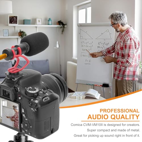 COMICA CVM-VM10II Cardioid Shotgun Camera Microphone Red