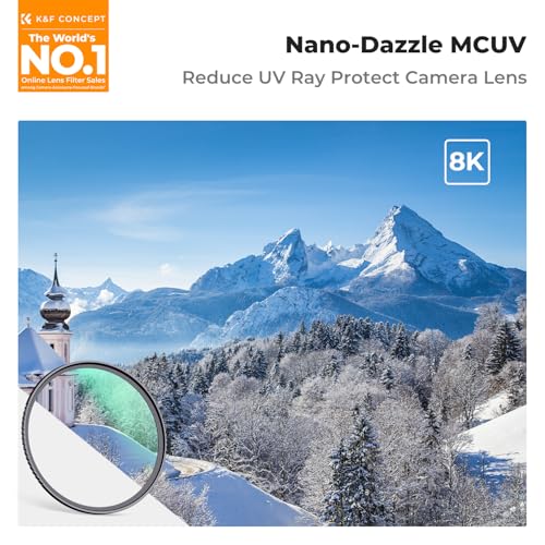 K&F CONCEPT 77mm MC UV Protection Lens Filter with 24-Layer Multi-Coated