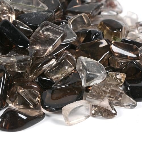 100 grams Small Tumbled Chips Polished Crushed Stone Crystal Healing Embellishments Smoky Quartz